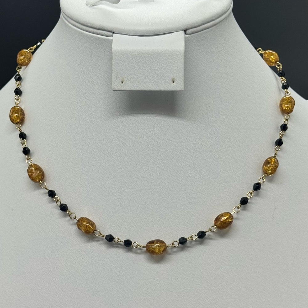Vintage Joan Rivers Classic Collection Dainty   beaded Station Neclace